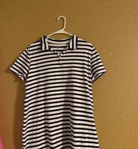 Kim Rogers Striped Mesh Mini Dress